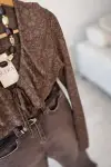 KAHVE ÖNÜ BAĞLAMALI BLUZ