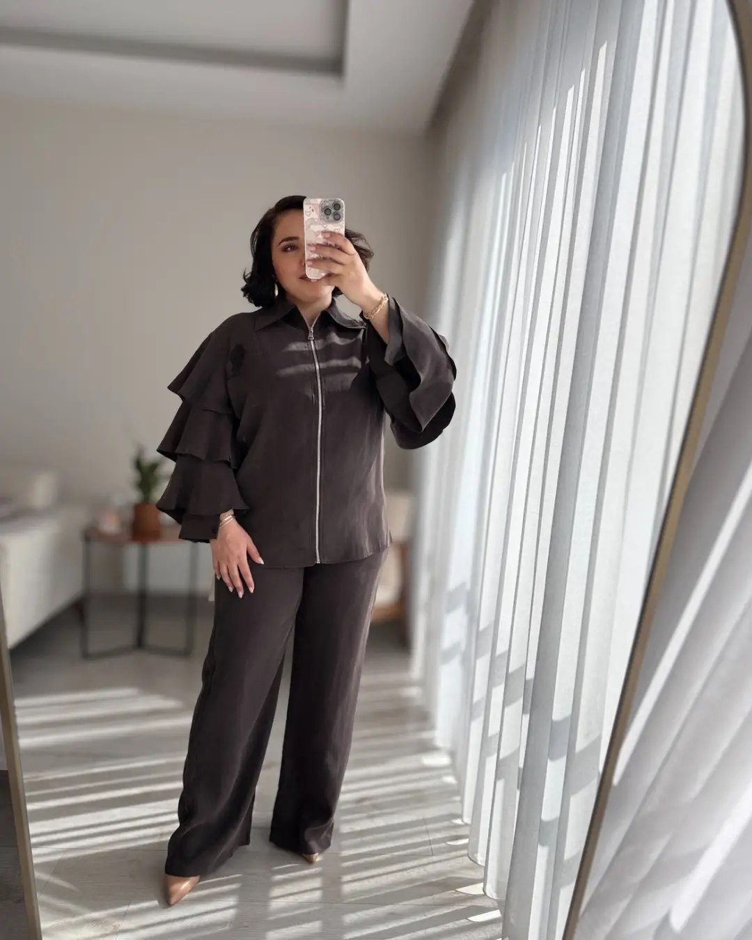 VOLANLI BLUZ PANTOLON TAKIM