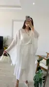 EKRU ŞİFON ETEK