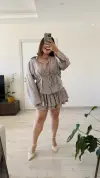 PÖTİKARELİ OVERSİZE GÖMLEK