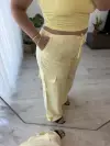 Sarı Kargo Pantolon