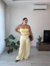 Sarı İnce Askılı Crop
