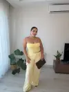 Sarı İnce Askılı Crop
