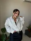 Puantiyeli Oversize Ceket