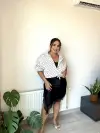 Puantiyeli Oversize Ceket