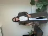 Kahve Dik Yaka Kuşaklı Trençkot