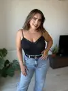 Yakasın Dantelli Siyah Bluz