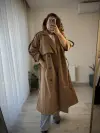 Kemerli Kruvaze Trençkot