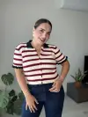 Çizgili Triko Hırka