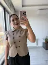 Kruvaze Düğmeli Bluz